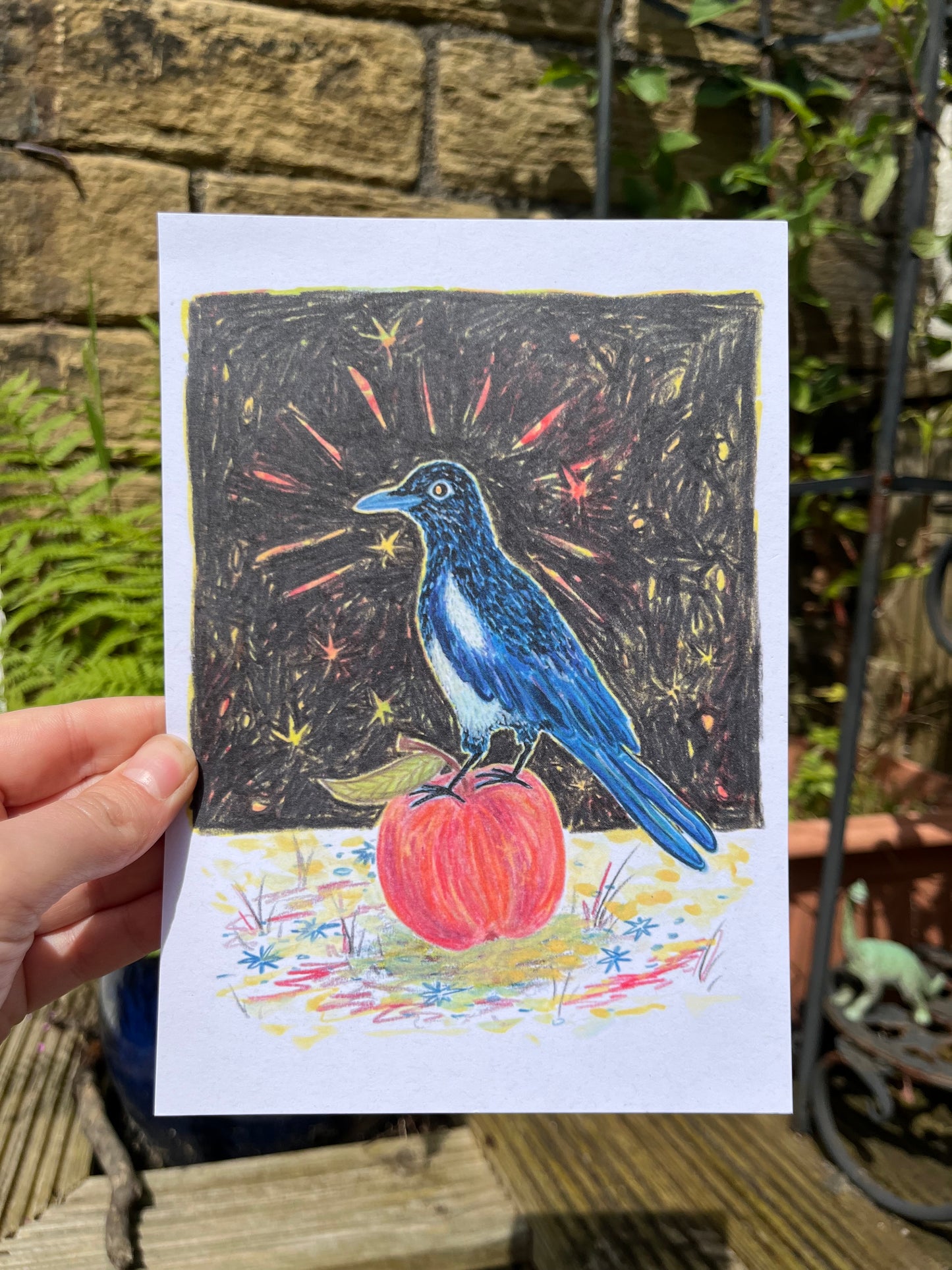 Magpie Apple A5 Print