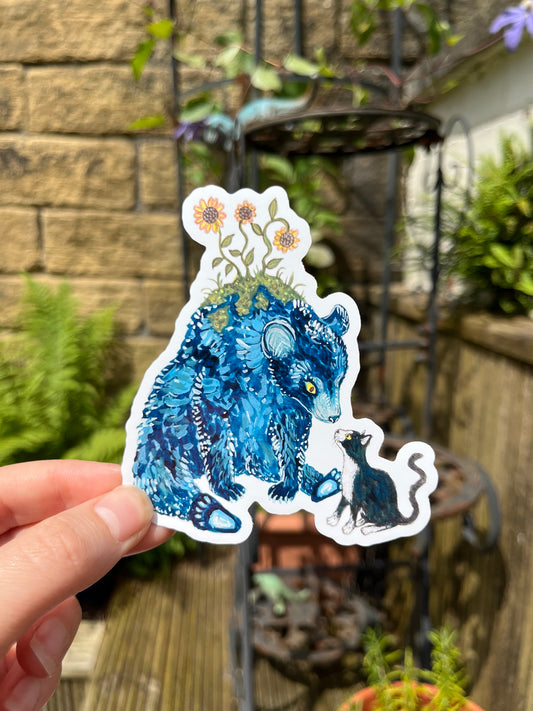 Bear Cat Sticker