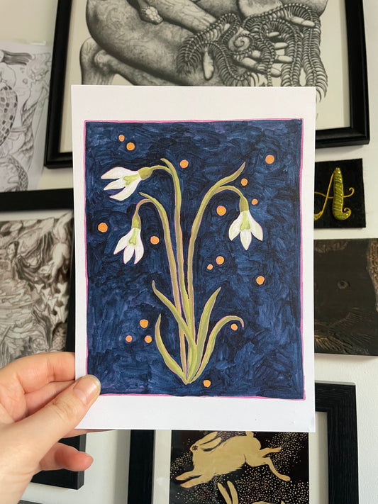 Snowdrop A5 Print