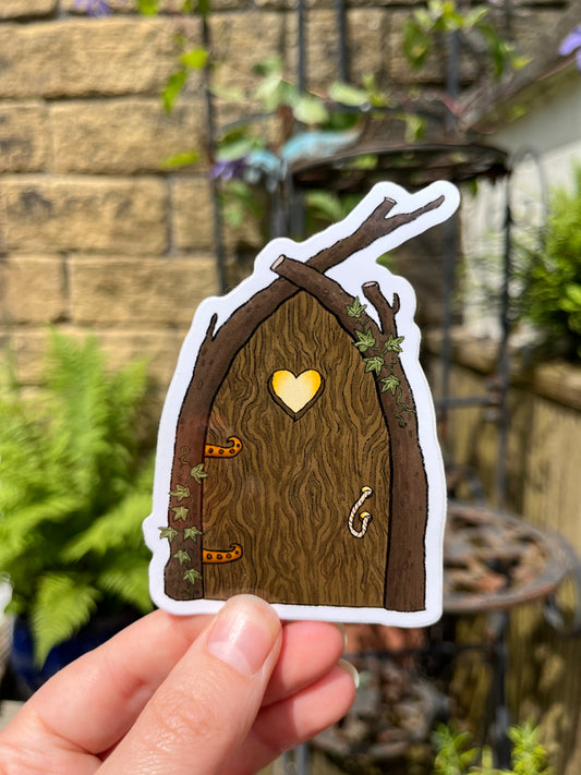 Fairy Door Heart Sticker