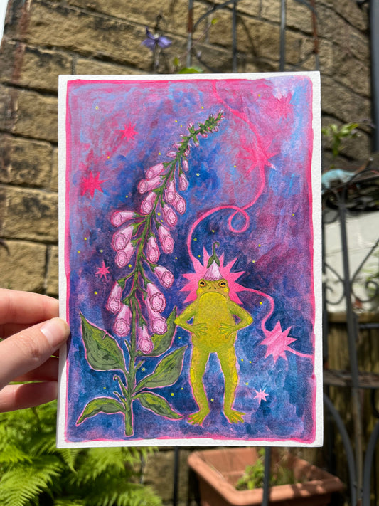 Foxglove Frog A5 Print