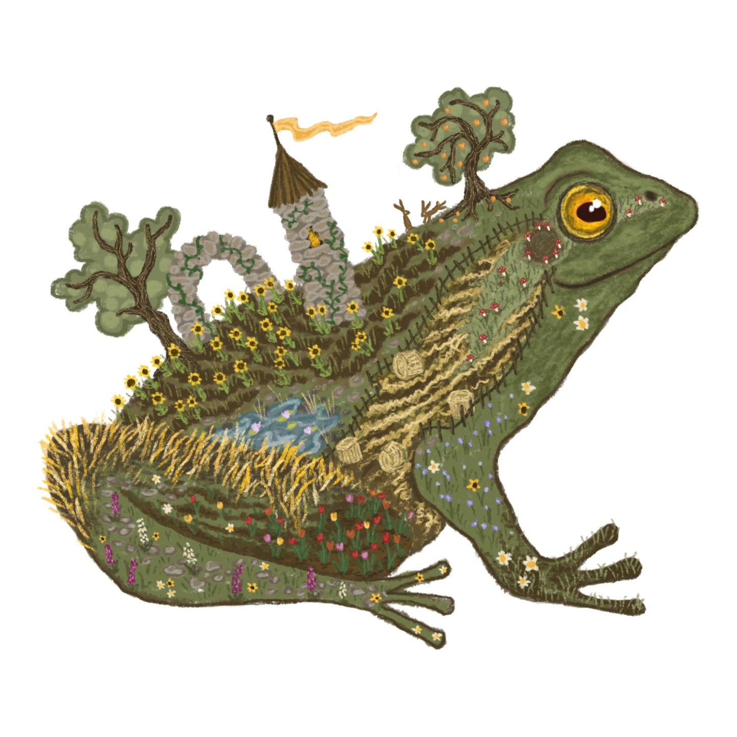 Tiny Farm Frog Sticker