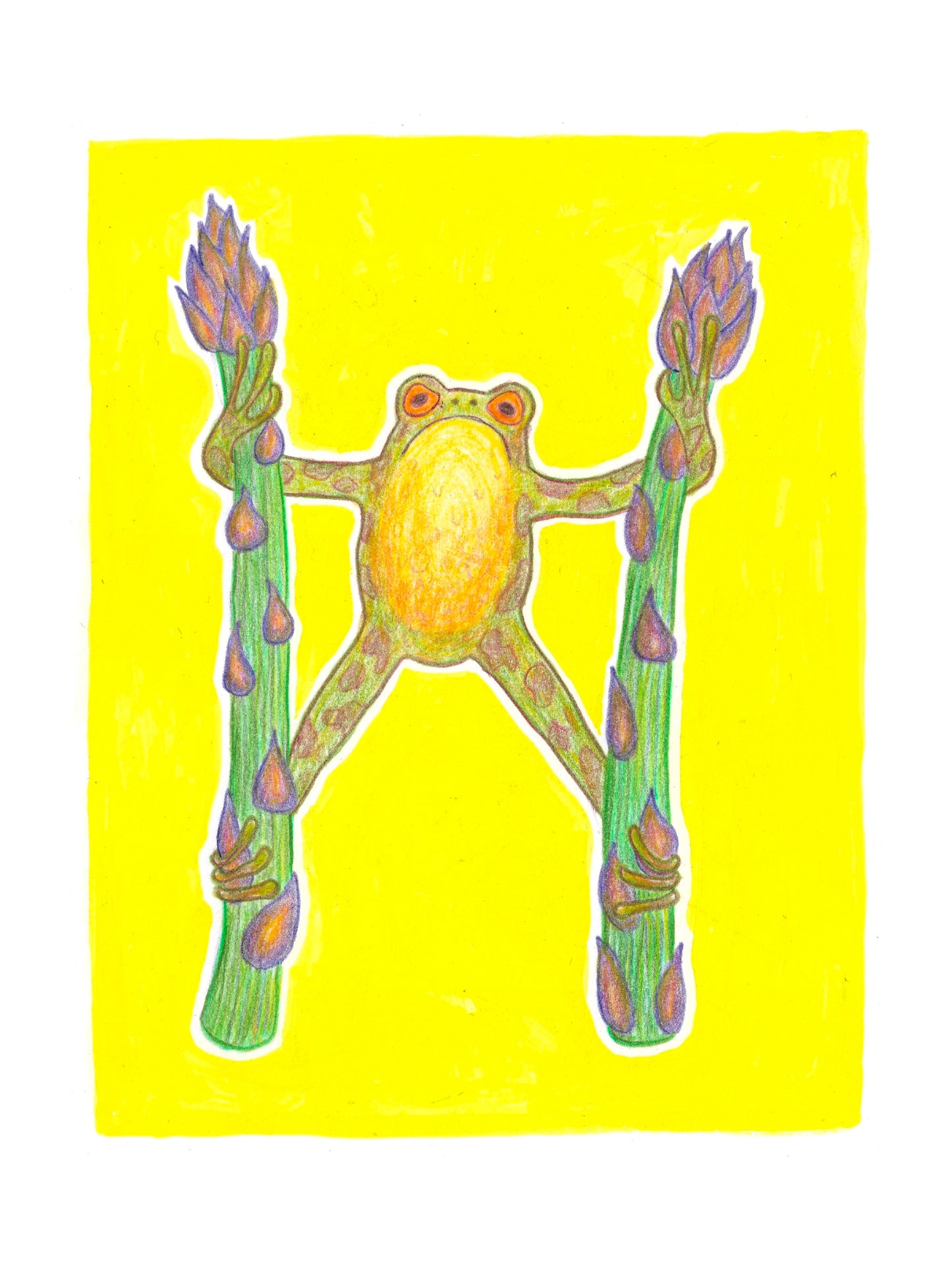 Asparagus Frog Print