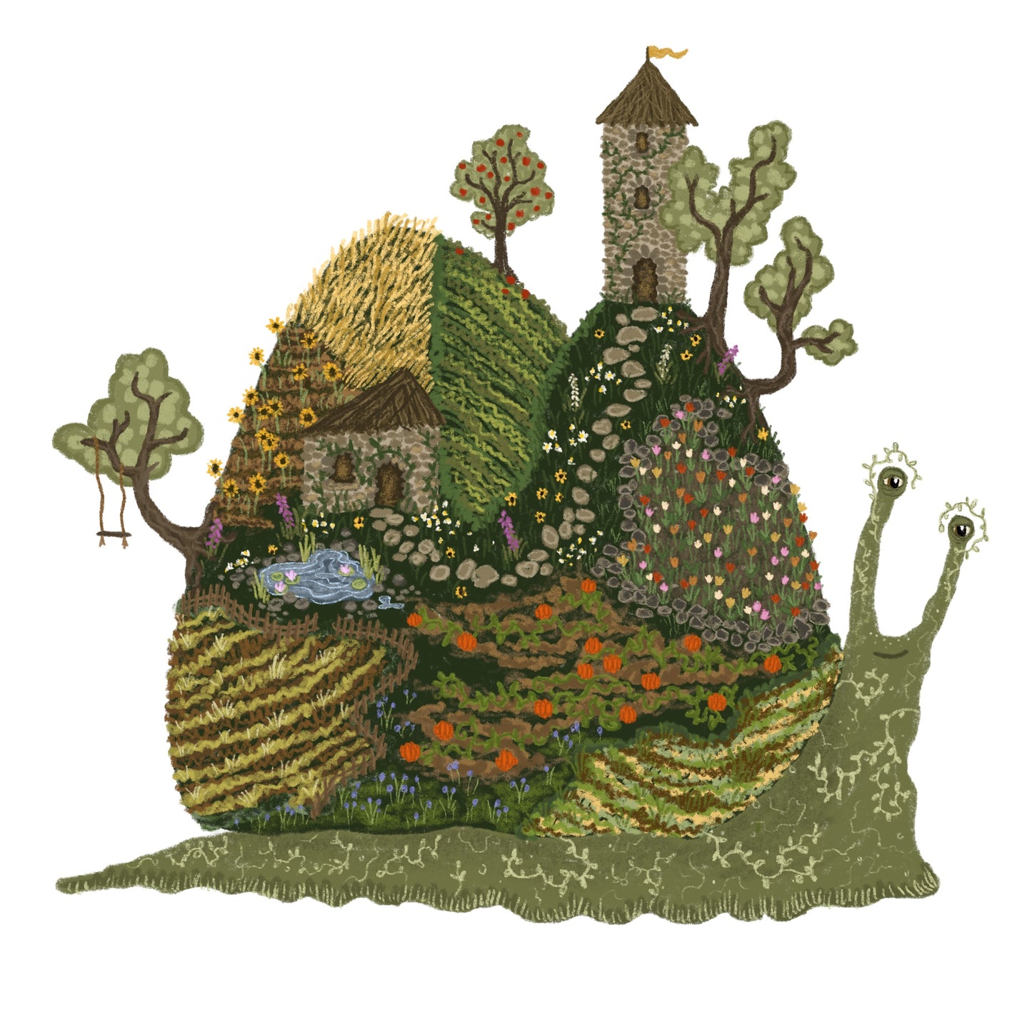 Tiny Farm Snail Card